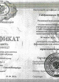 Габдрахманов Рустам Фанильевич:фото сертификатов, диплома