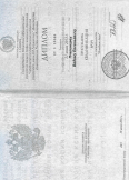 Пчелинцев Вадим Евгеньевич:фото сертификатов, диплома