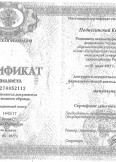 Поднесинский Кирилл Валерьевич:фото сертификатов, диплома