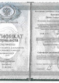 Быковченко Денис Александрович:фото сертификатов, диплома